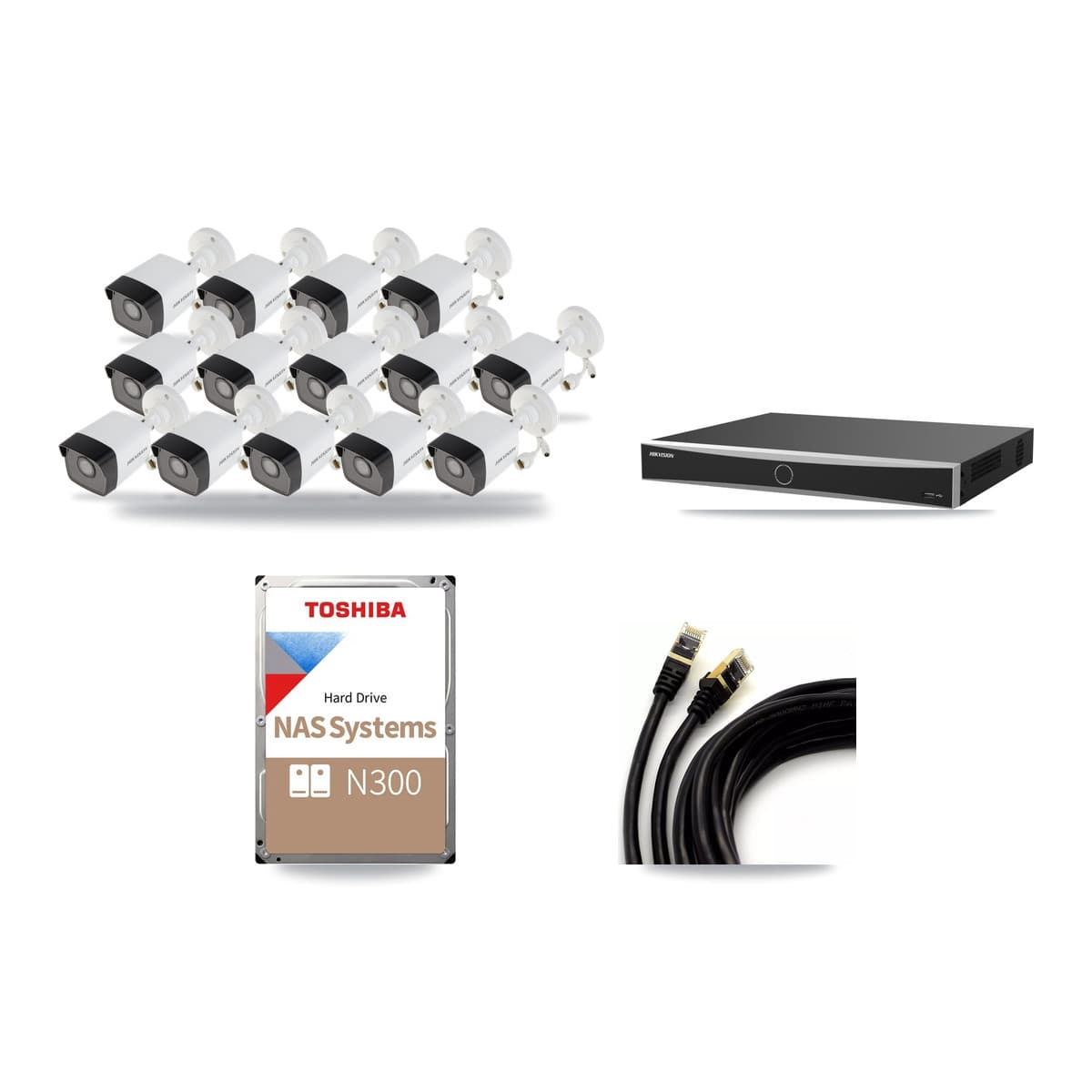 Hikvision 16-Channel 5MP CCTV Kit — 14 Bullet Cameras + 18TB Recording - Image 1