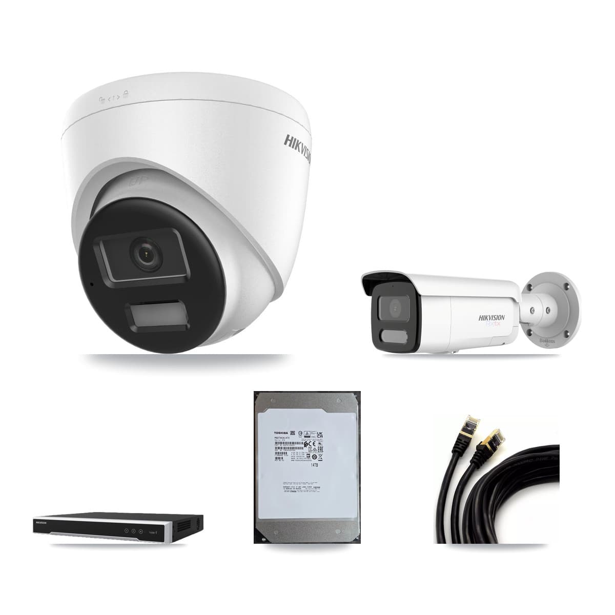Hikvision 8-Channel 4K CCTV Kit — 6 Turret + 1 Bullet Cameras + 14TB Recording - Image 1