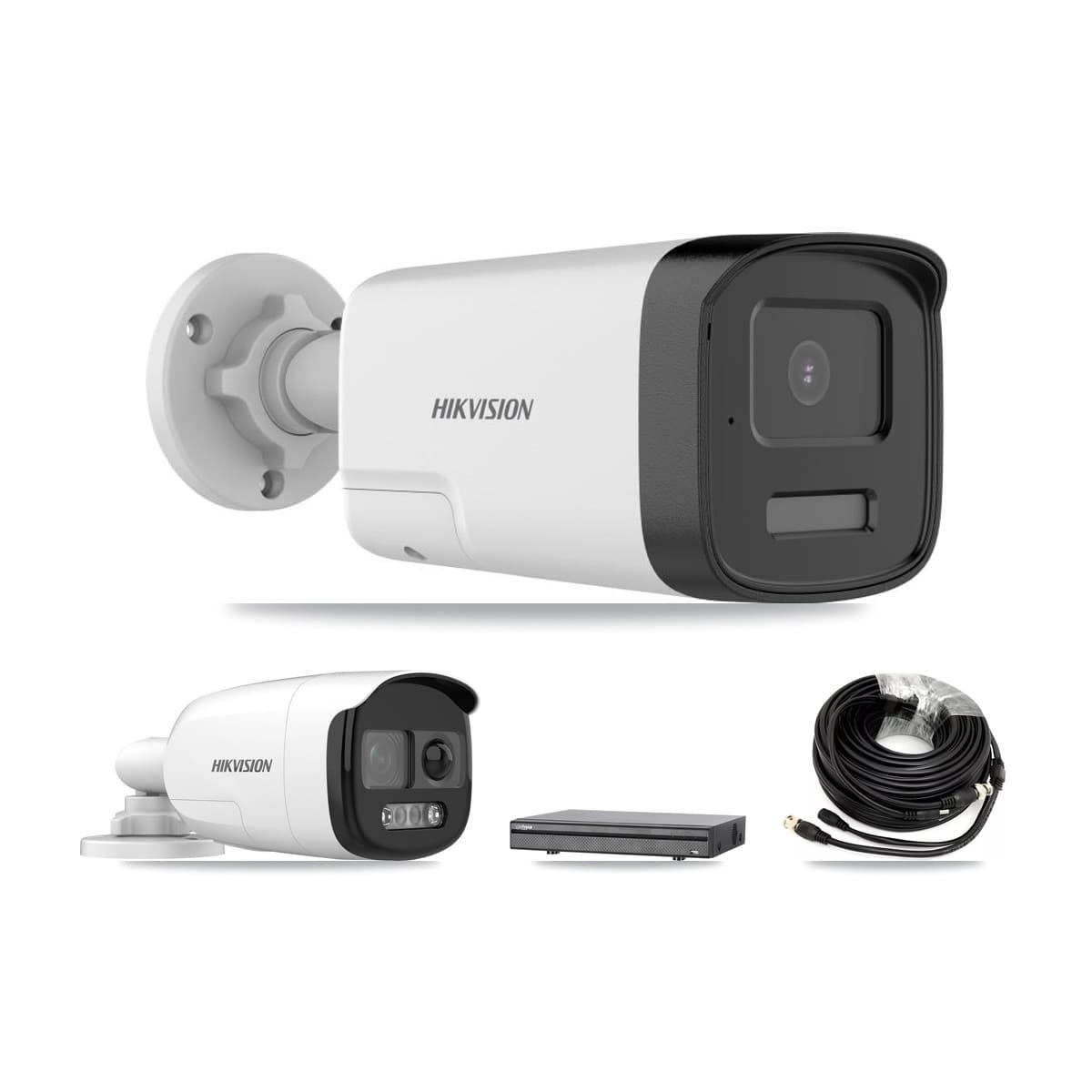 Hikvision & Dahua 8-Channel 5MP CCTV Kit — 1 DS-2CE12KF3T + 5 DS-2CE17K0T Bullet Cameras + 8TB Recording