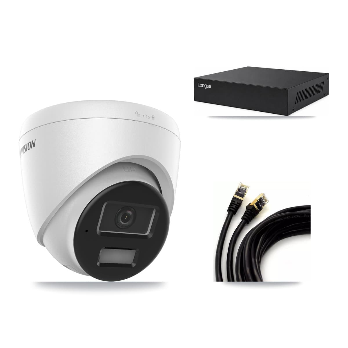 Hikvision & Longse 8-Channel 4MP CCTV Kit — 6 DS-2CD1343G2 Turret Cameras + 8TB Recording
