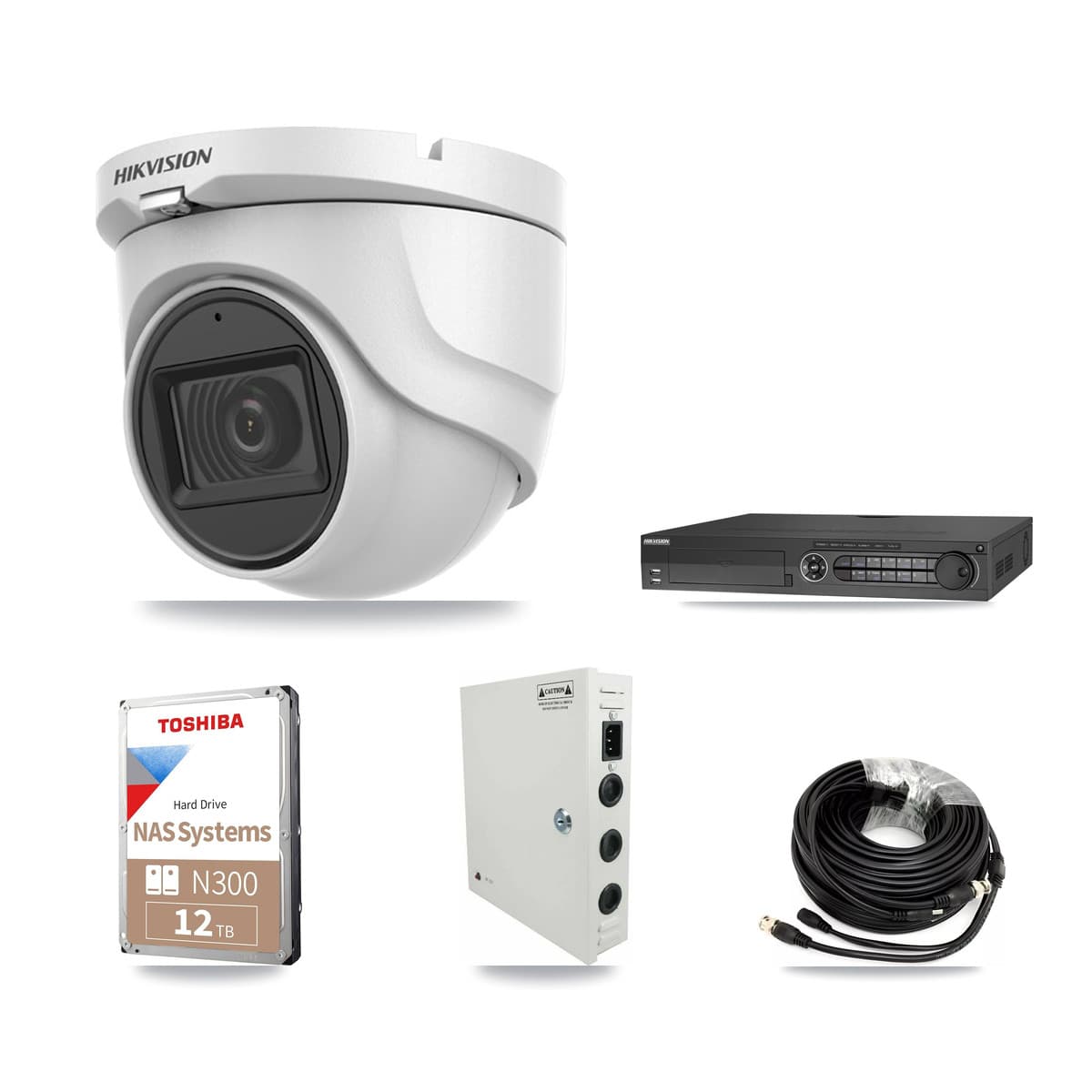 Hikvision 32-Channel 5MP CCTV Kit — 9 Turret Cameras + 12TB Recording (IDS-7332HUHI Recorder) - Image 1