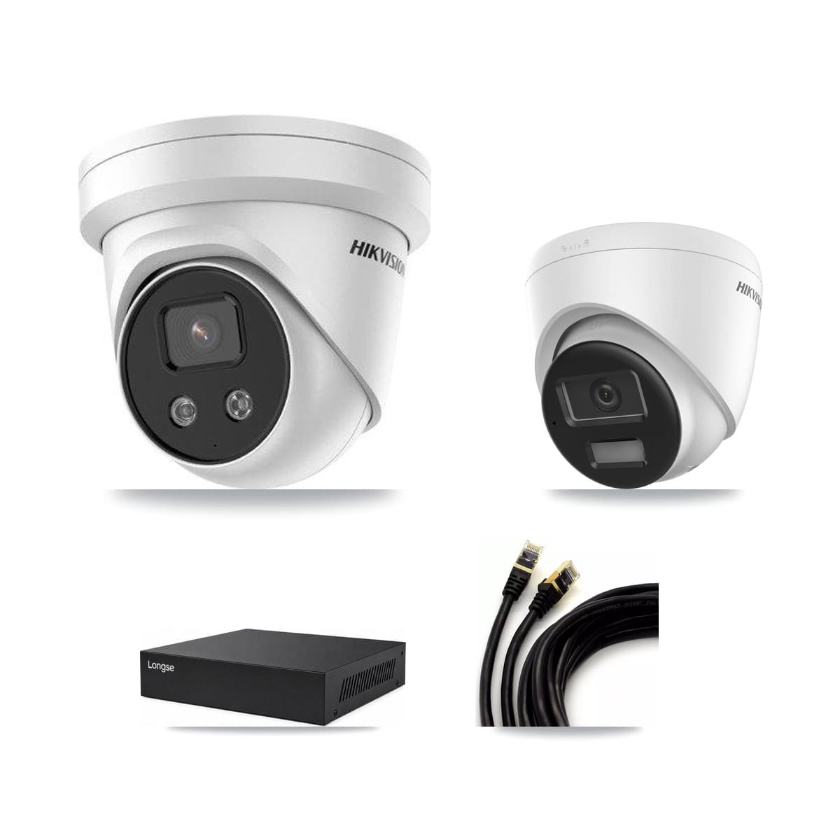 Hikvision & Longse 8-Channel 5MP – 4K CCTV Kit — 1 4K + 7 5MP Turret Cameras + 8TB Recording