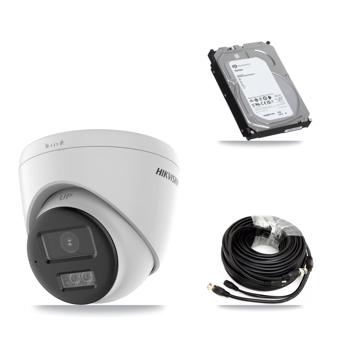 Hikvision 32-Channel 5MP CCTV Kit — 6 DS-2CE78K0T-LTS Turret Cameras + 6TB Recording (IDS-7332HUHI-M4/S Recorder)