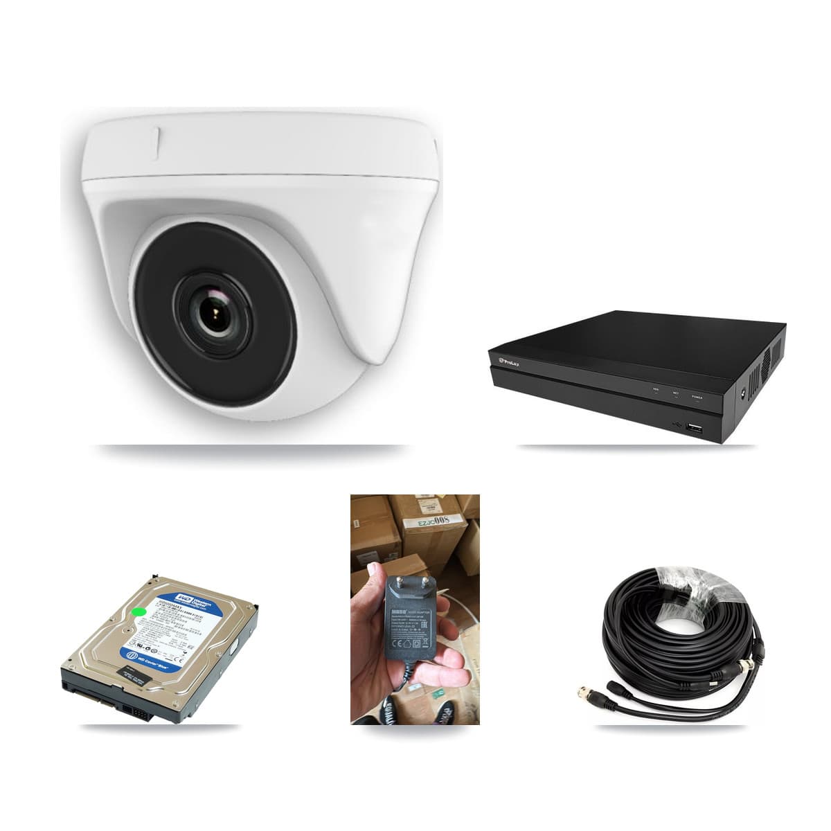 Prolux 8-Channel 2MP CCTV Kit — 1 Dome Camera + 500GB Recording