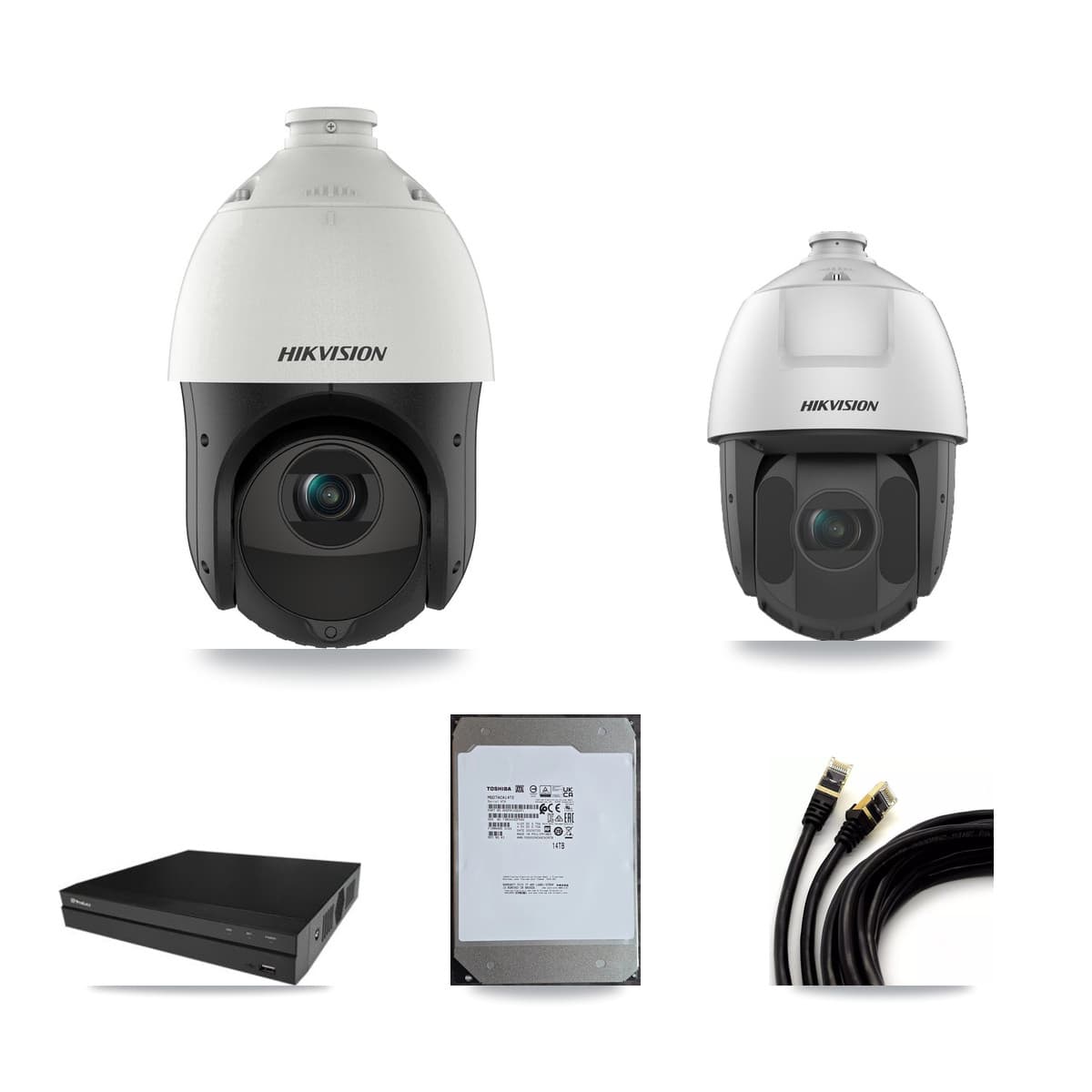 Hikvision & Prolux 16-Channel 2MP – 4MP CCTV Kit — 13 4MP + 1 2MP PTZ Cameras + 14TB Recording - Image 1