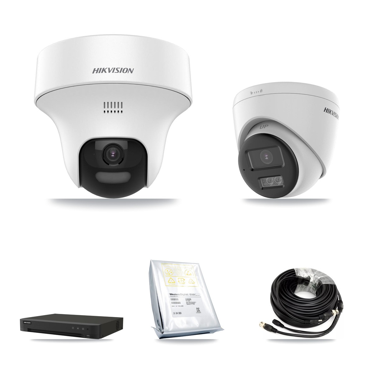 Hikvision 16-Channel 5MP CCTV Kit — 5 DS-2CE70K0T + 1 DS-2CE78K0T Turret Cameras + 8TB Recording - Image 1