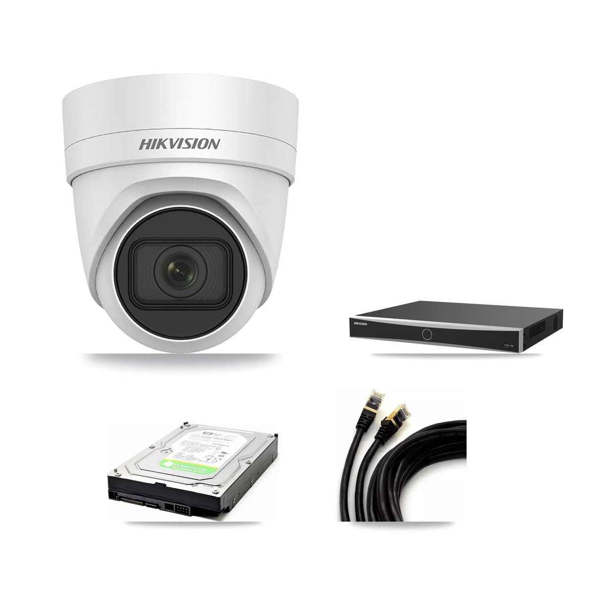 Hikvision 16-Channel 4MP CCTV Kit — 1 DS-2CD2H45FWD Turret Camera + 1TB Recording (DS-7616NXI Recorder)