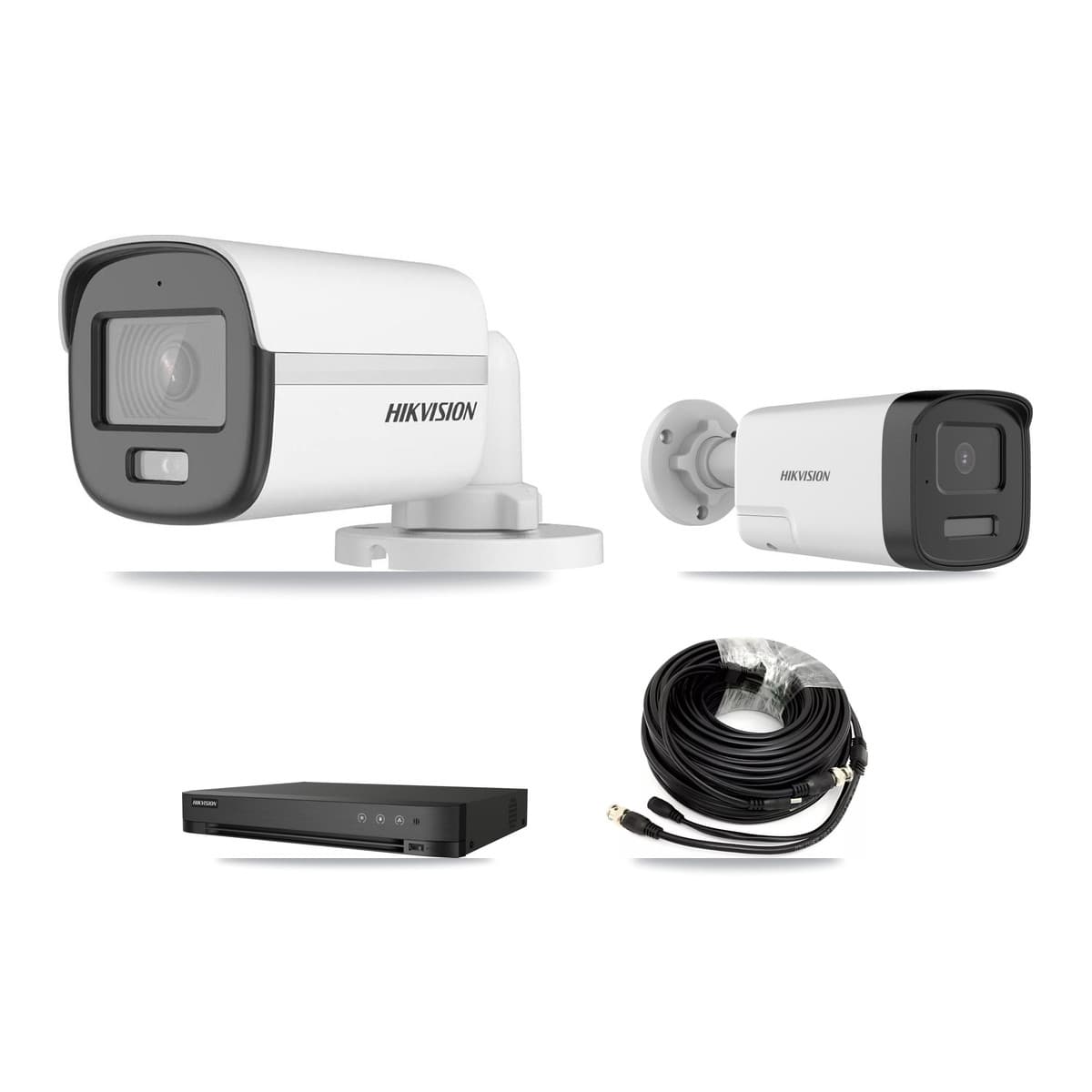 Hikvision 4-Channel 5MP CCTV Kit — 1 DS-2CE12KF0T + 1 DS-2CE17K0T Bullet Cameras + 3TB Recording (IDS-7204HQHI Recorder)