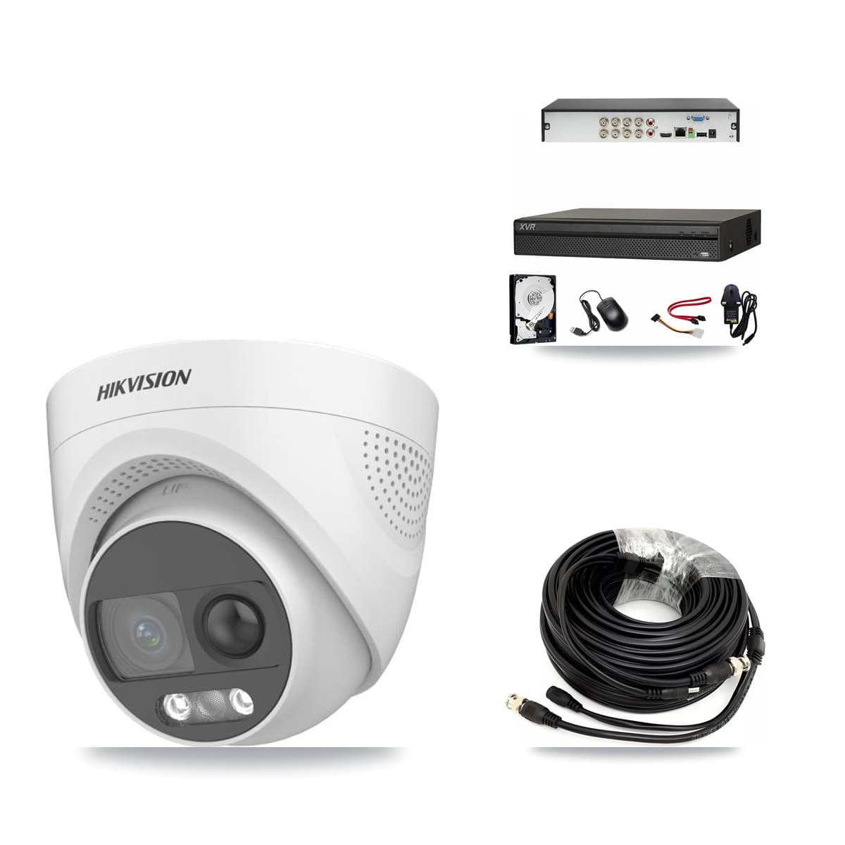 Hikvision & Dahua 8-Channel 5MP CCTV Kit — 8 DS-2CE72KF3T Turret Cameras + 3TB Recording