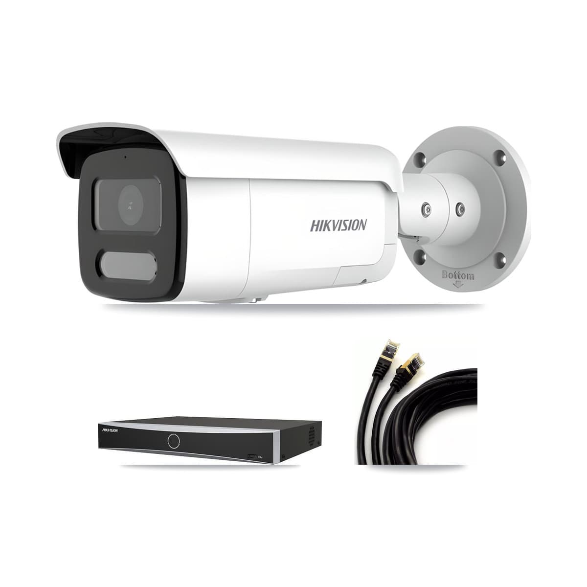 Hikvision 4-Channel 4MP CCTV Kit — 2 Bullet Cameras + 3TB Recording
