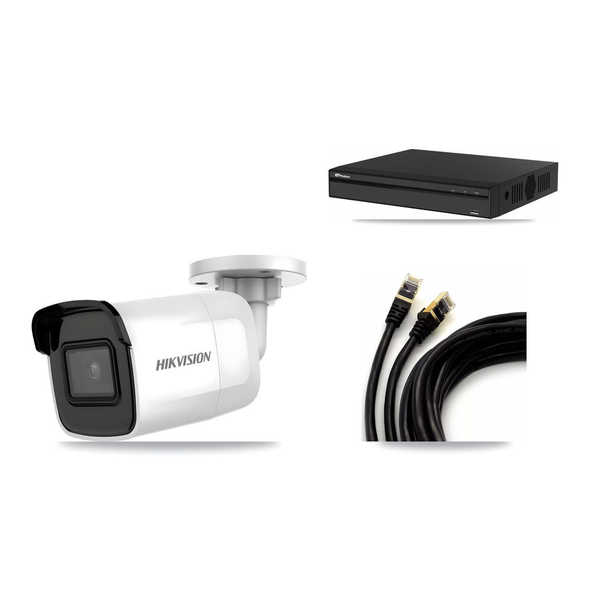 Hikvision & Prolux 4-Channel 4K CCTV Kit — 3 Bullet Cameras + 8TB Recording