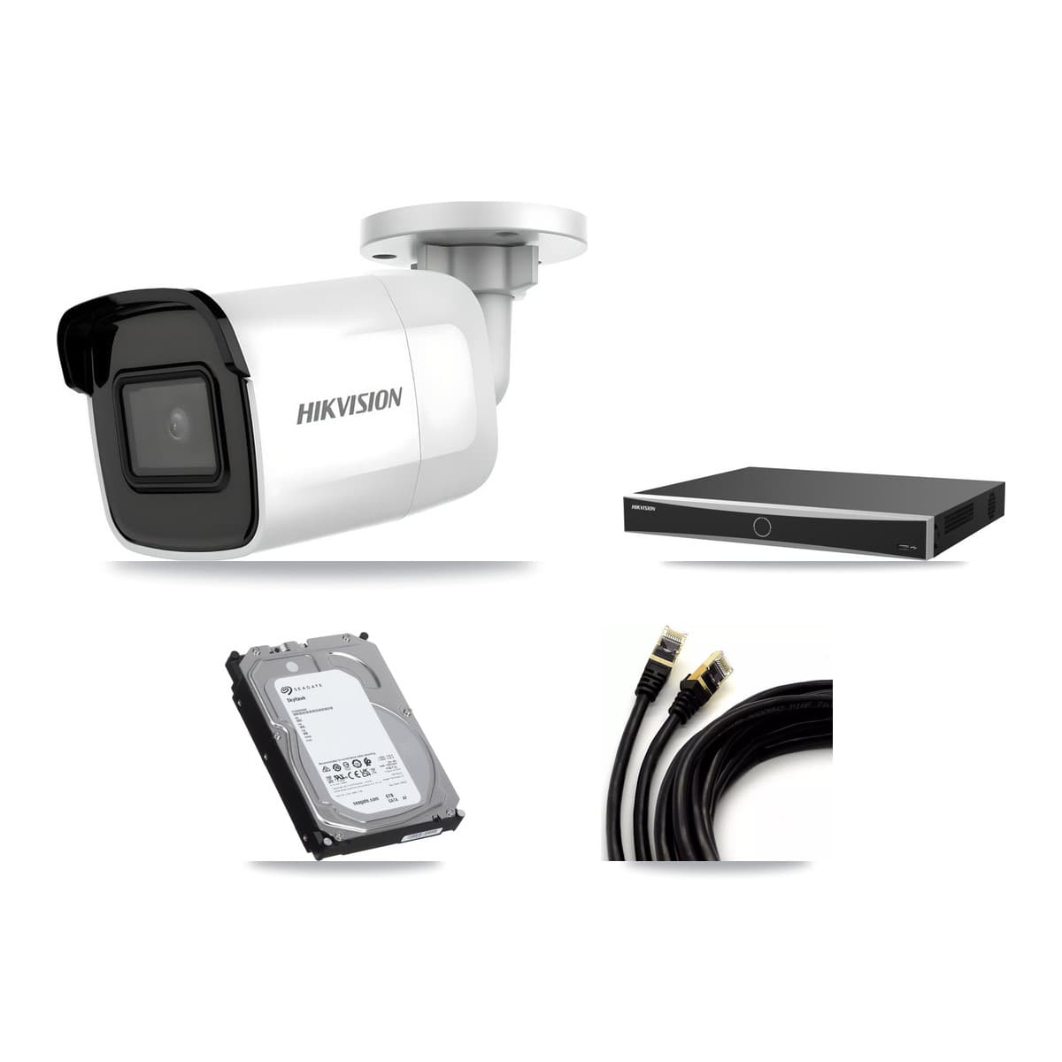 Hikvision 16-Channel 4K CCTV Kit — 2 Bullet Cameras + 6TB Recording