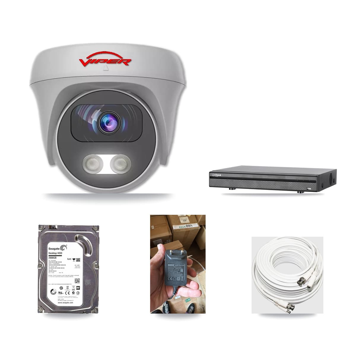 Viper & Dahua 8-Channel 5MP CCTV Kit — 1 Camera + 2TB Recording - Image 1