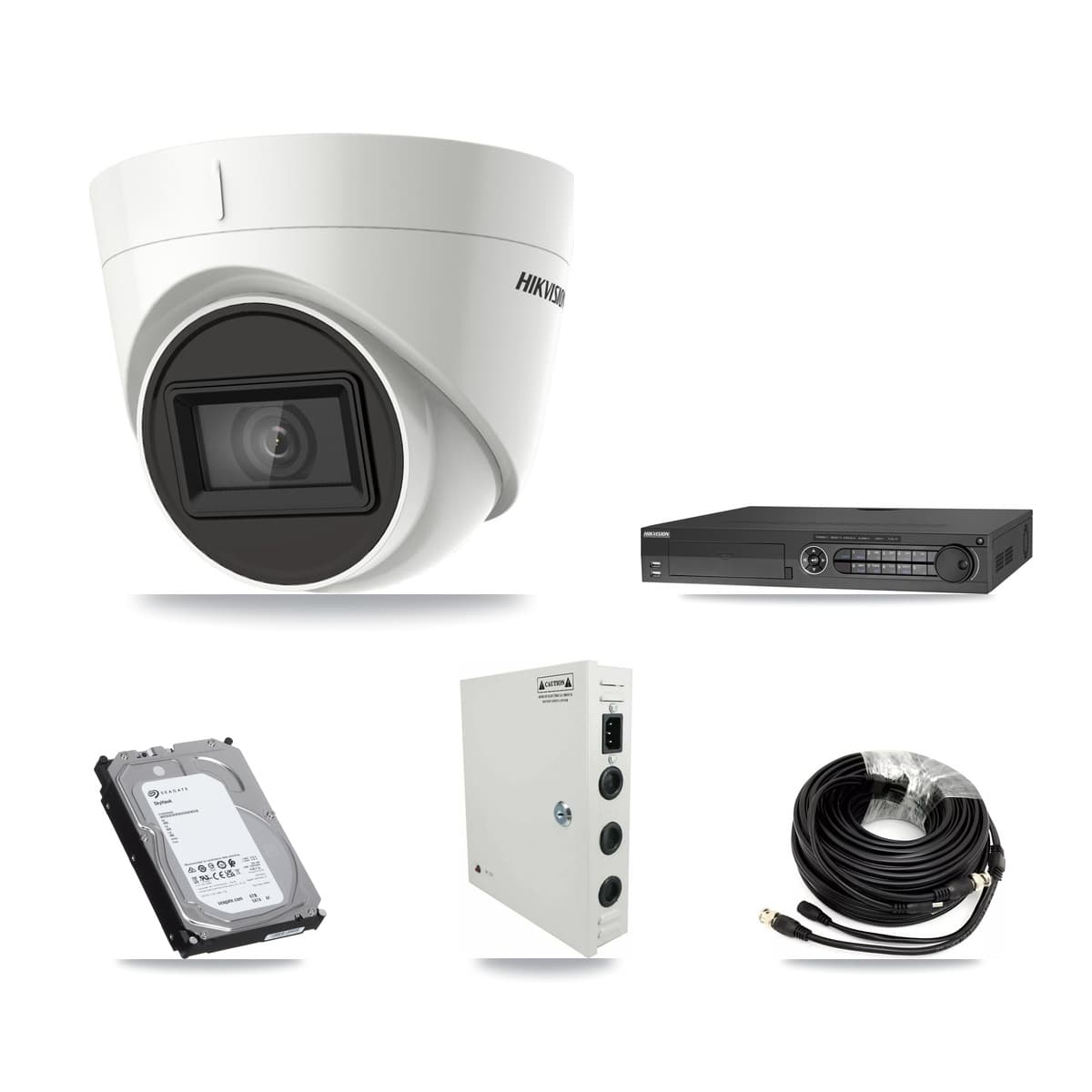 Hikvision 32-Channel 4K CCTV Kit — 15 DS-2CE78U1T Turret Cameras + 3× 6TB Recording