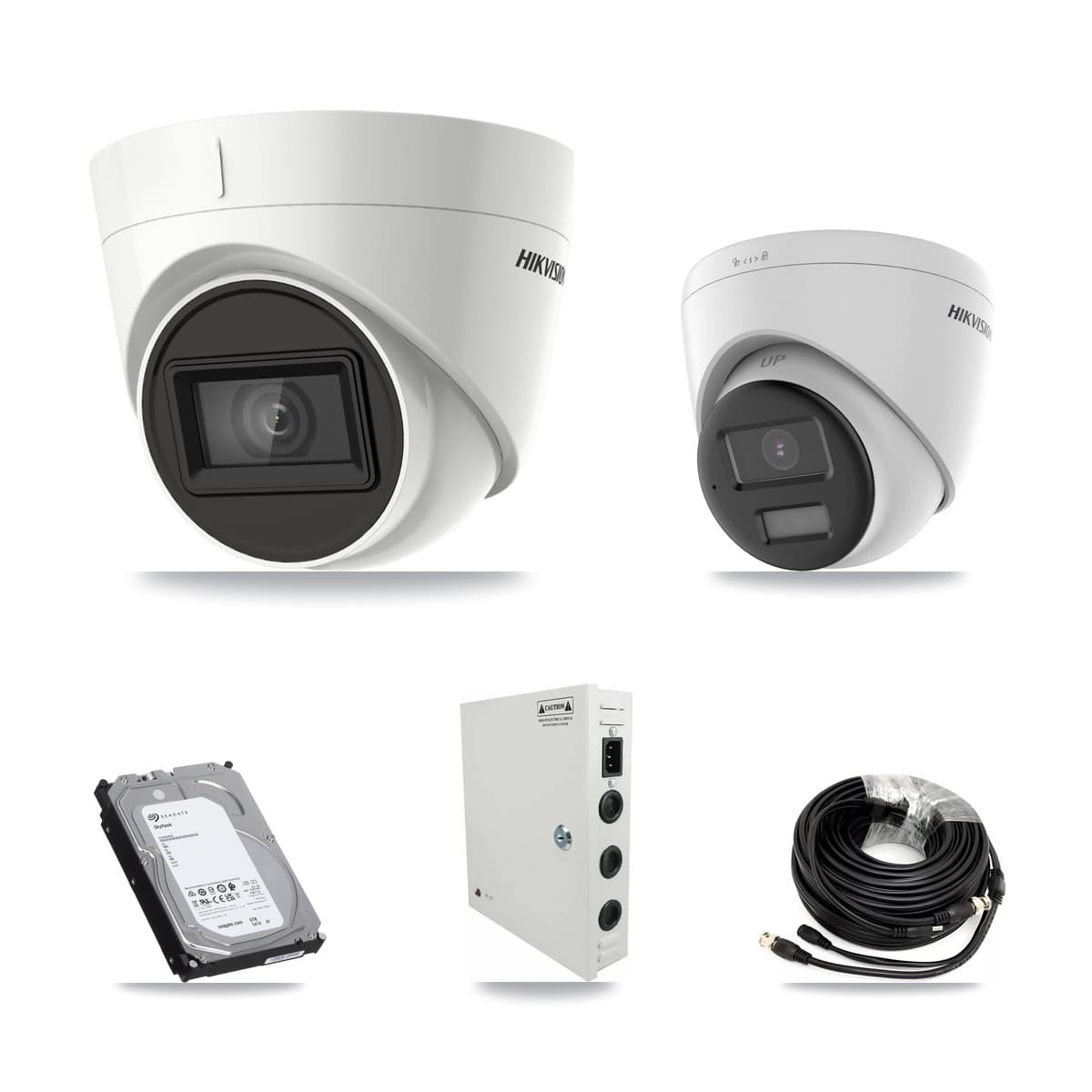 Hikvision 32-Channel 4K CCTV Kit — 1 DS-2CE78U0T + 15 DS-2CE78U1T Turret Cameras + 3× 6TB Recording
