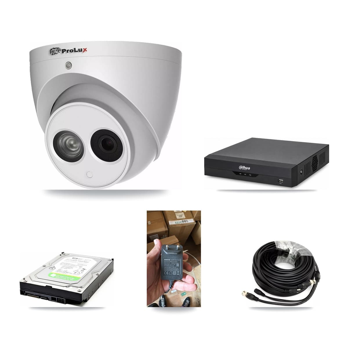 Prolux & Dahua 4-Channel 4MP CCTV Kit — 1 Turret Camera + 1TB Recording