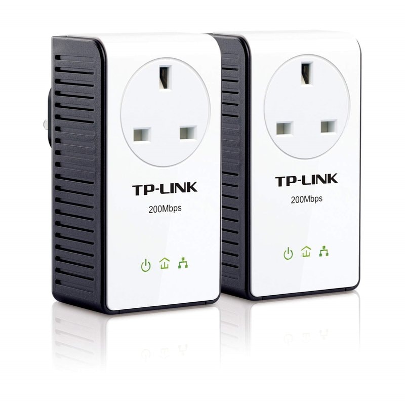 TP-Link TL-PA251 AV200+ Powerline Adapter Kit AC Pass Through - Image 1