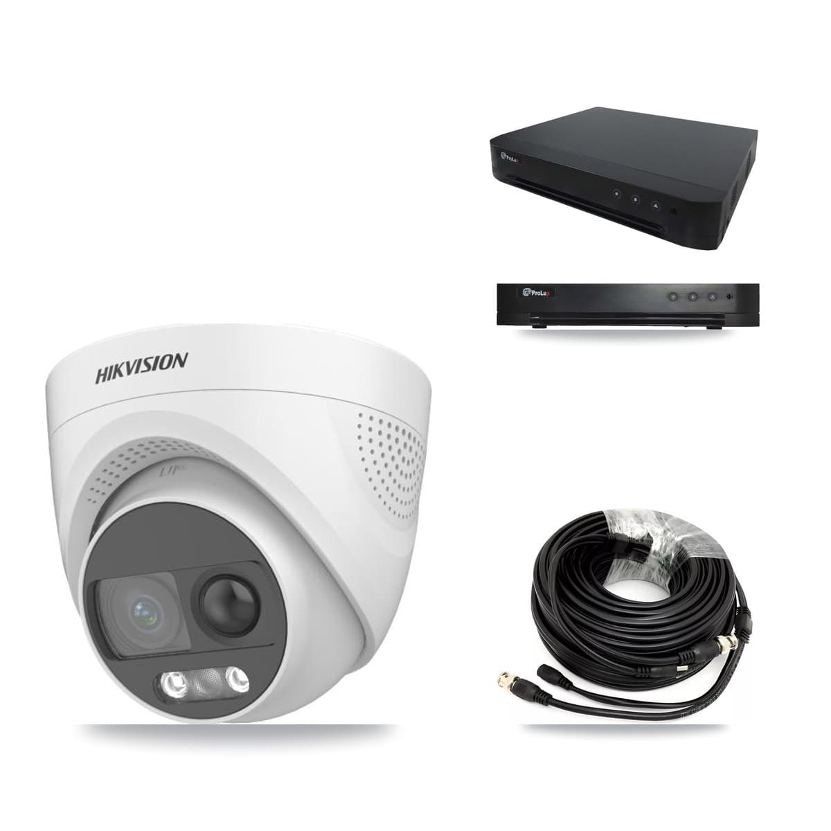 Hikvision & Prolux 16-Channel 5MP CCTV Kit — 6 DS-2CE72KF3T Turret Cameras + 8TB Recording