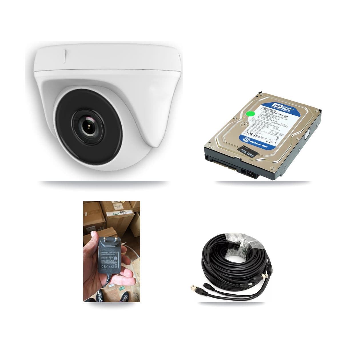 Hikvision 32-Channel 2MP CCTV Kit — 1 White Dome Camera + 500GB Recording (IDS-7332HUHI Recorder)