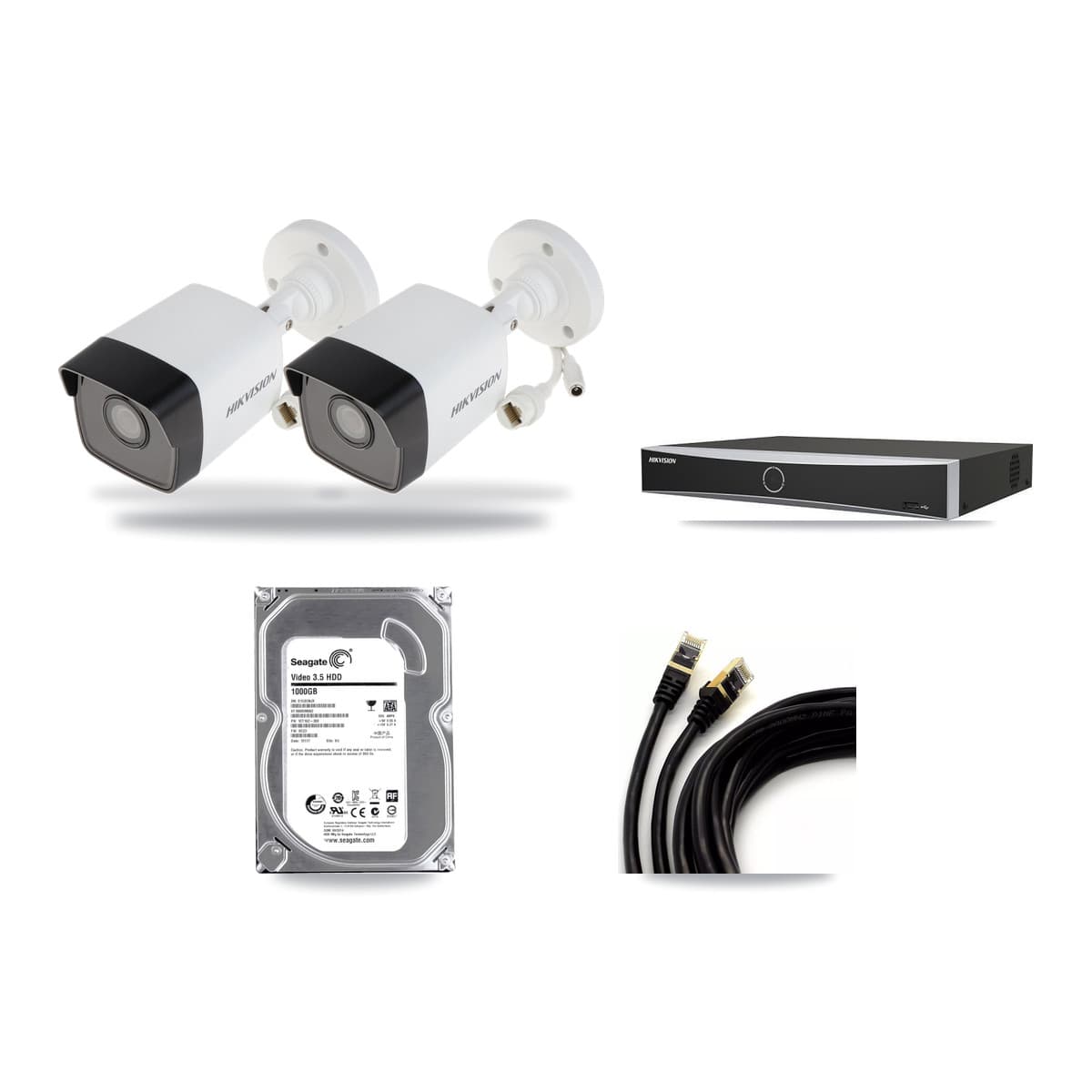 Hikvision 4-Channel 5MP CCTV Kit — 2 Bullet Cameras + 1TB Recording - Image 1