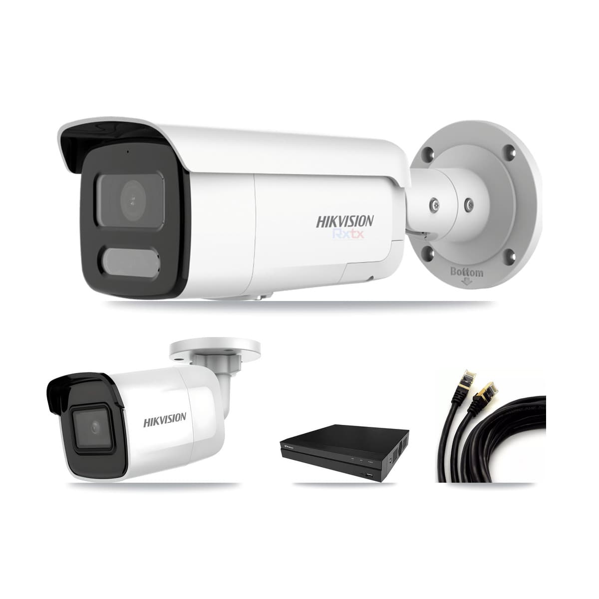 Hikvision & Prolux 8-Channel 4K CCTV Kit — 1 DS-2CD2085G1 + 2 DS-2CD2T87G2H Bullet Cameras + 8TB Recording