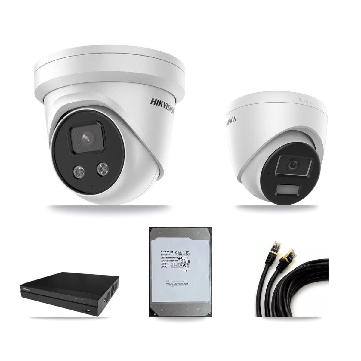 Hikvision & Prolux 16-Channel 4MP – 5MP CCTV Kit — 5 4MP + 11 5MP Turret Cameras + 14TB Recording
