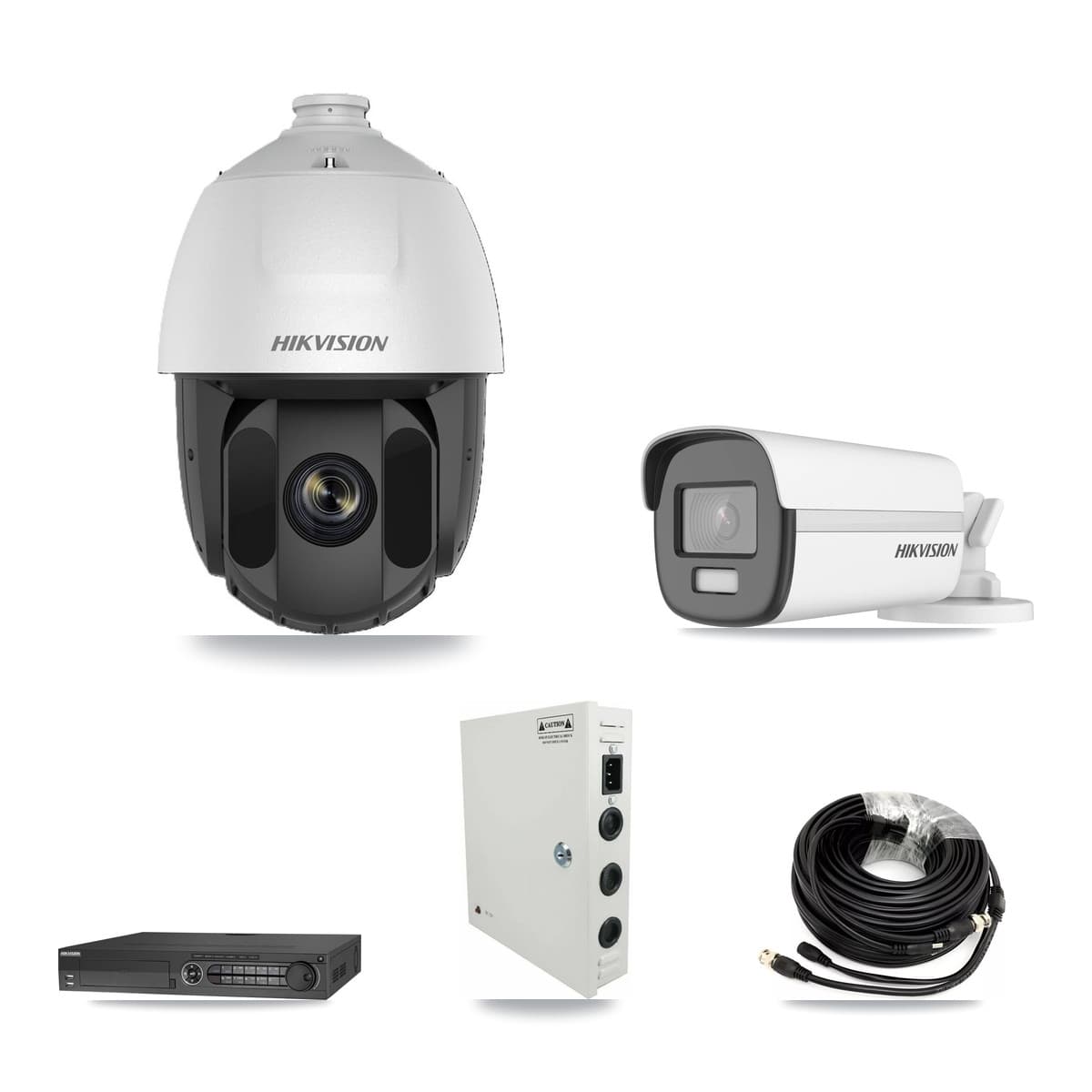 Hikvision 32-Channel 2MP – 4K CCTV Kit — 17 DS-2AE5225TI 2MP PTZ + 8 DS-2CE12UF3T 4K Bullet Cameras + 4× 8TB Recording - Image 1