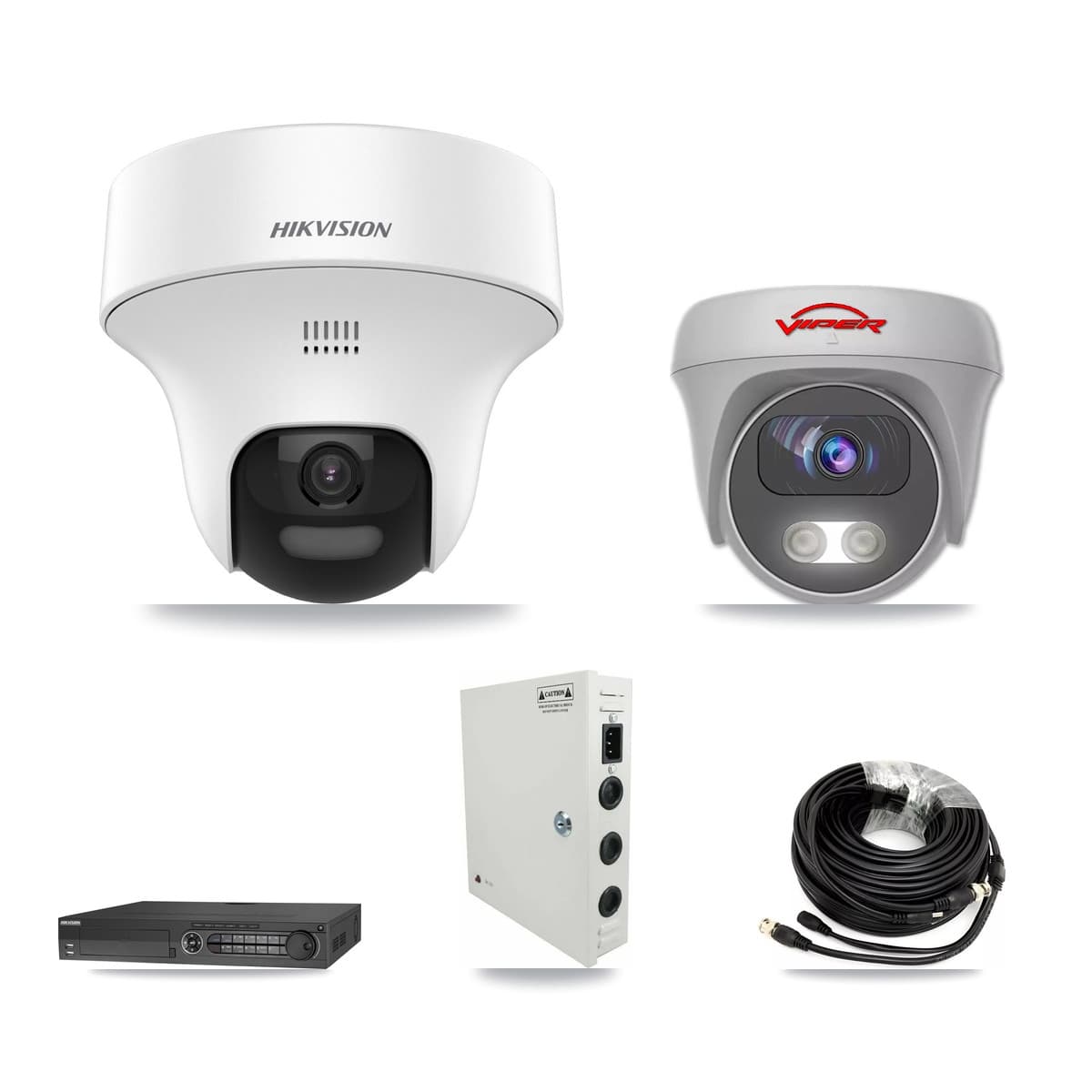 Hikvision & Viper 32-Channel 5MP CCTV Kit — 23 DS-2CE70K0T Turret + 1 VIPER-5MP-3K Cameras + 4× 8TB Recording