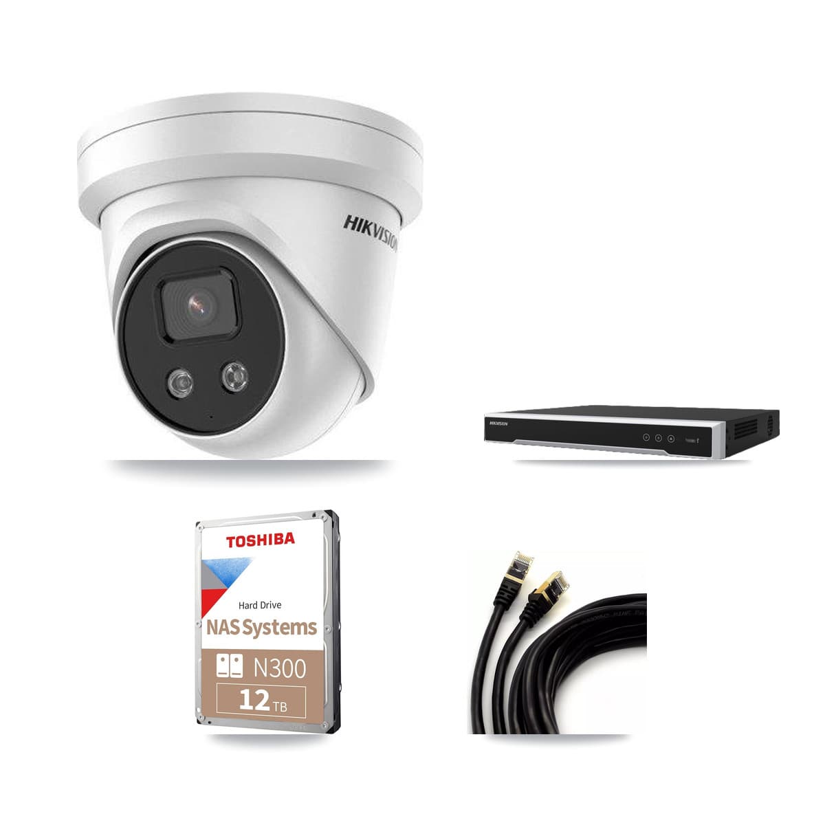 Hikvision 16-Channel 5MP CCTV Kit — 9 Turret Cameras + 12TB Recording (DS-7616NI-M2 Recorder)
