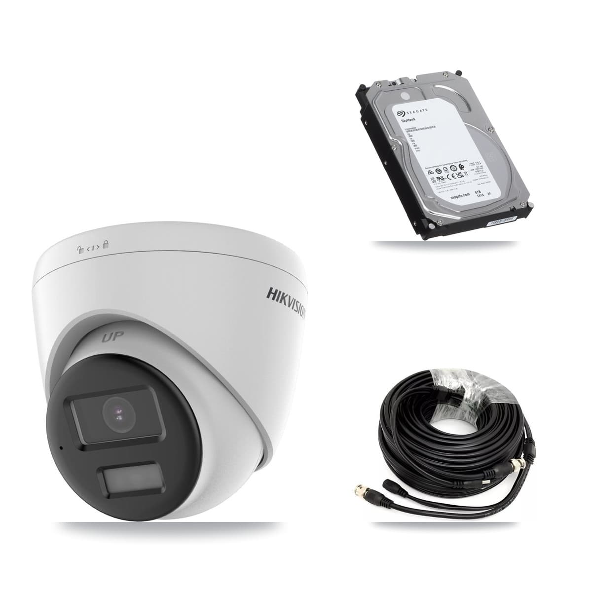 Hikvision 32-Channel 5MP CCTV Kit — 6 DS-2CE78K0T-LPTS Turret Cameras + 6TB Recording (IDS-7332HUHI-M4/S Recorder)