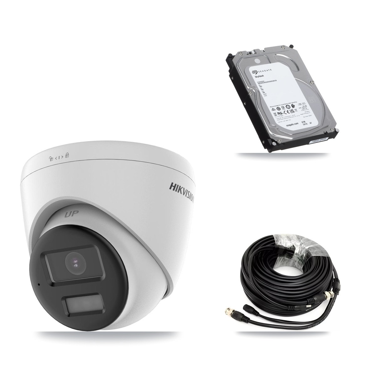 Hikvision 32-Channel 5MP CCTV Kit — 6 DS-2CE78K0T-LPTS Turret Cameras + 6TB Recording (IDS-7332HUHI-M4/S Recorder) - Image 1