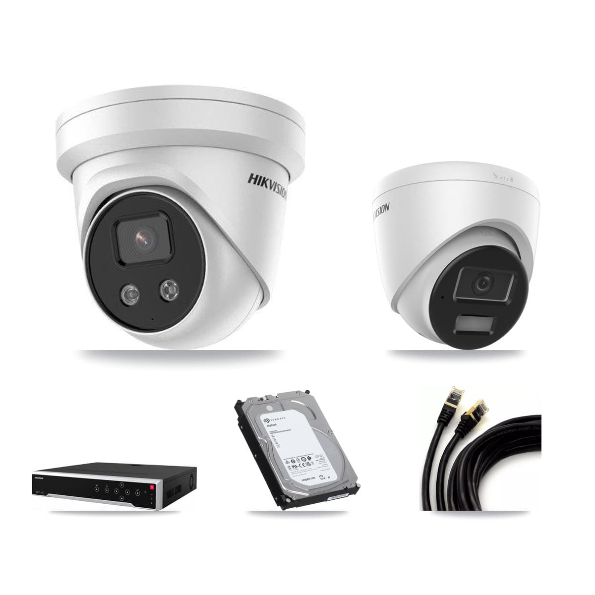 Hikvision 32-Channel 4MP – 5MP CCTV Kit — 5 4MP + 10 5MP Turret Cameras + 3× 6TB Recording
