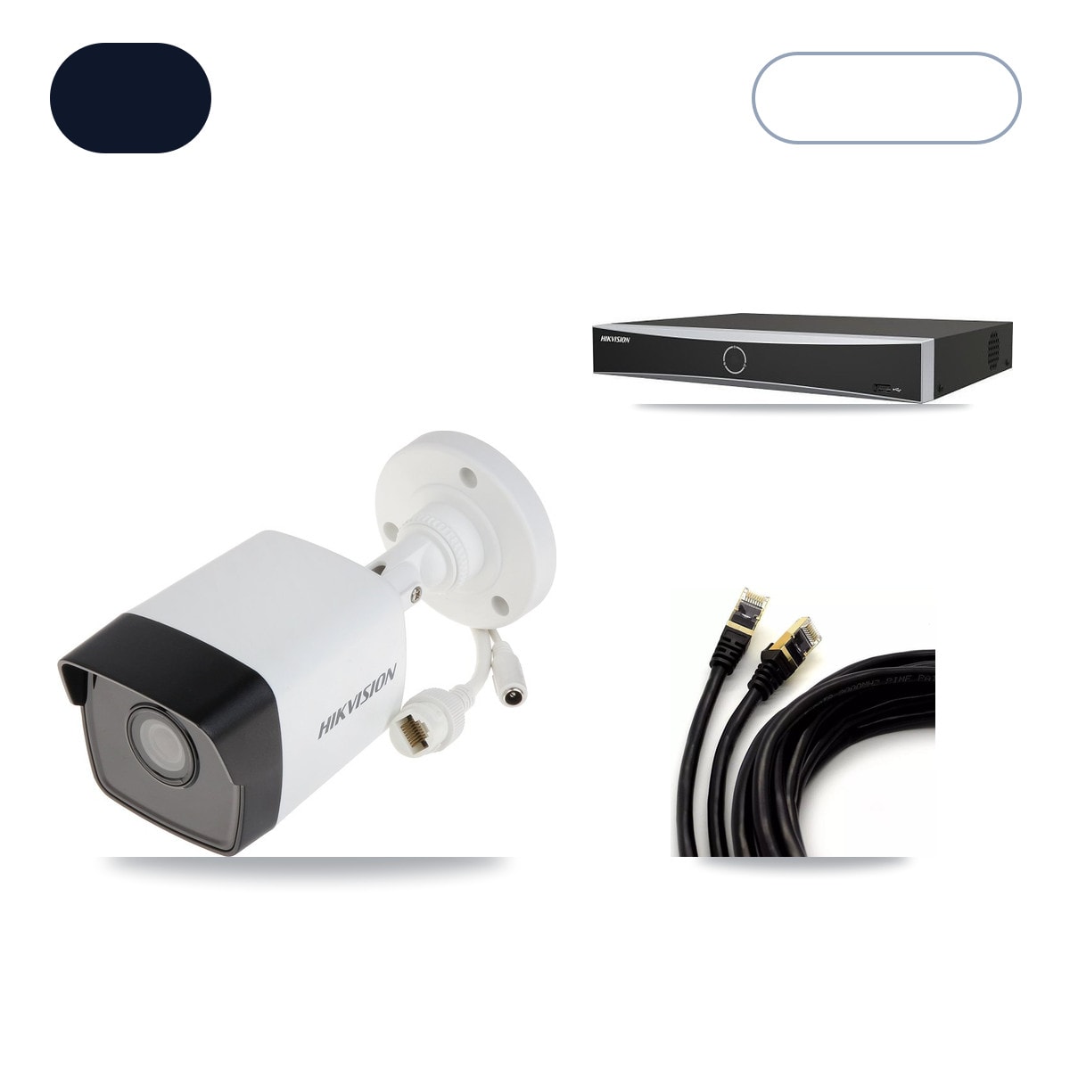 Hikvision DS-7604NXI-K1/4P 4-Channel NVR CCTV Kit — 3× DS-2CD1053G0-IUF 5MP Cameras + 6TB HDD