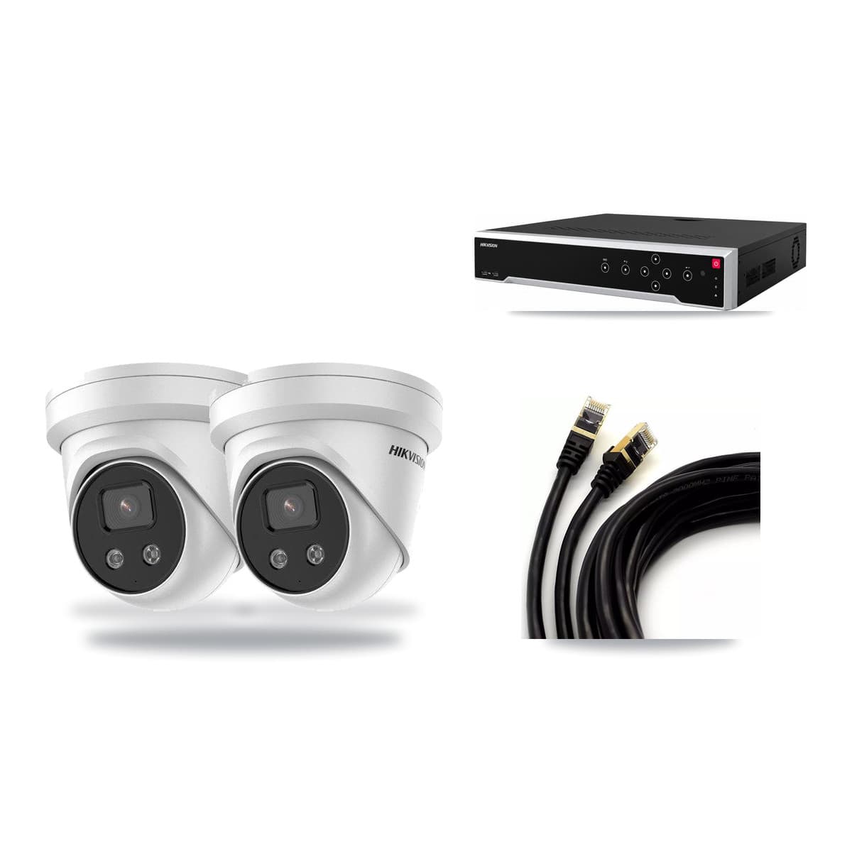 Hikvision 32-Channel 5MP CCTV Kit — 2 DS-2CD3356G2 Turret Cameras + 3TB Recording - Image 1