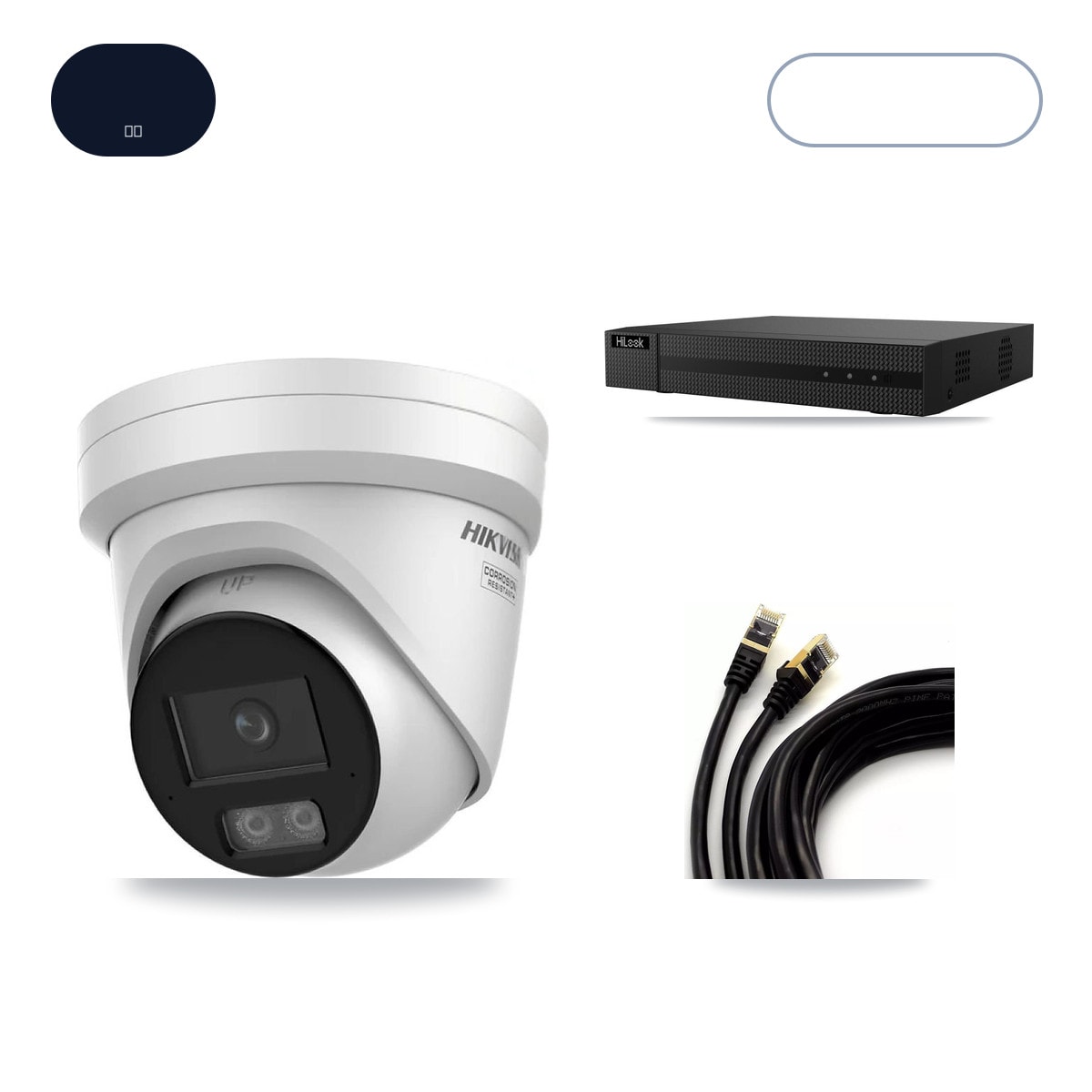 Hikvision & HiLook 8-Channel 4K CCTV Kit — 6 DS-2CD2387G3 Turret Cameras + 6TB Recording