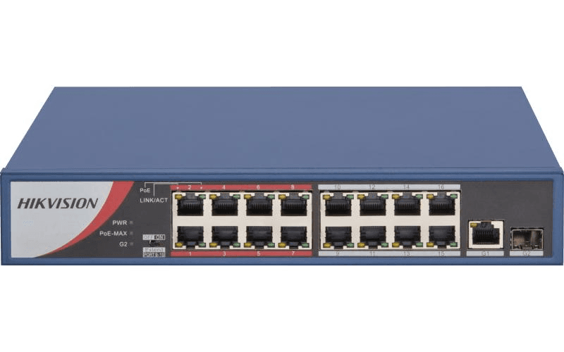 Hikvision DS-3E0318P-E/M(B) 16-Port PoE Unmanaged Network Switch