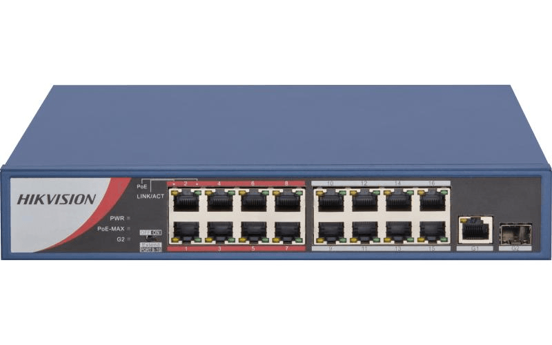 Hikvision DS-3E0318P-E/M(B) 16-Port PoE Unmanaged Network Switch
