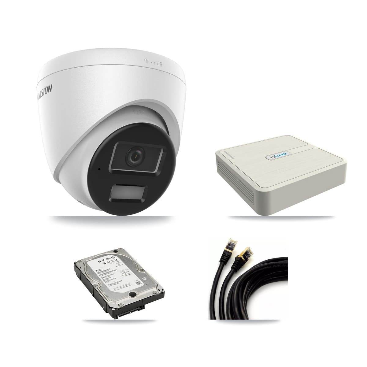 Hikvision & HiLook 8-Channel 4MP – 5MP CCTV Kit — 3 4MP Turret + 1 5MP Dome Cameras + 5TB Recording - Image 1