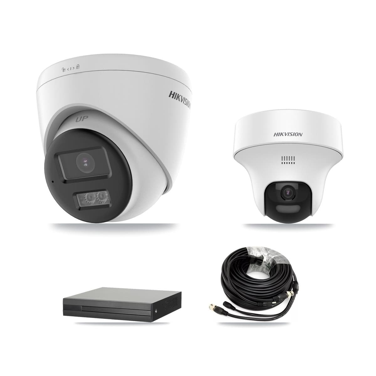 Hikvision 16-Channel 5MP CCTV Kit — 2 DS-2CE70K0T + 4 DS-2CE78K0T Turret Cameras + 8TB Recording