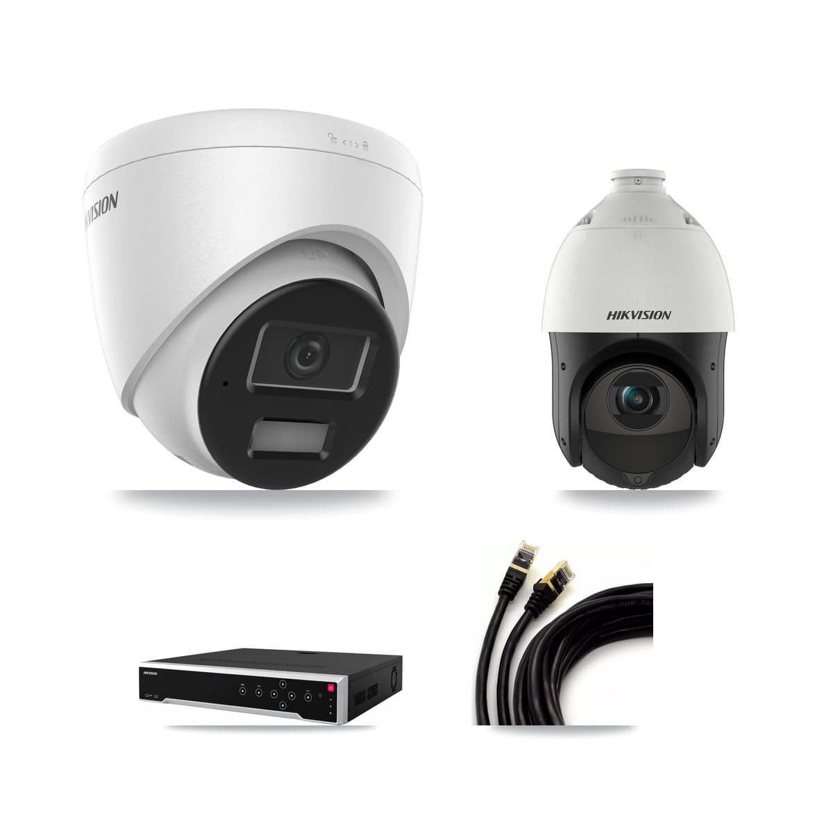 Hikvision 32-Channel 4MP CCTV Kit — 1 Turret + 1 PTZ Cameras + 3TB Recording - Image 1