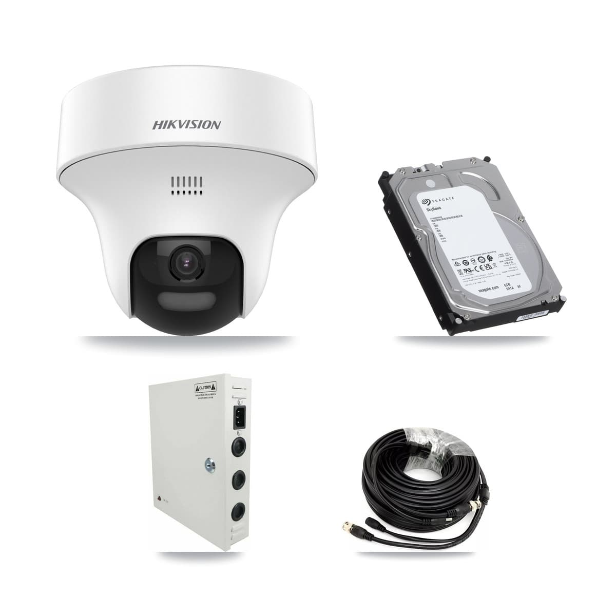 Hikvision 32-Channel 5MP CCTV Kit — 16 DS-2CE70K0T Turret Cameras + 2× 6TB Recording