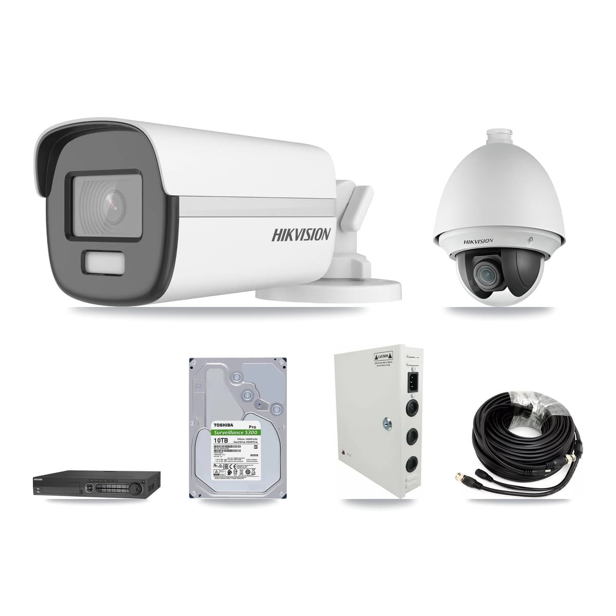 Hikvision 32-Channel 2MP – 4K CCTV Kit — 7 2MP PTZ + 14 4K Bullet Cameras + 4× 10TB Recording - Image 1