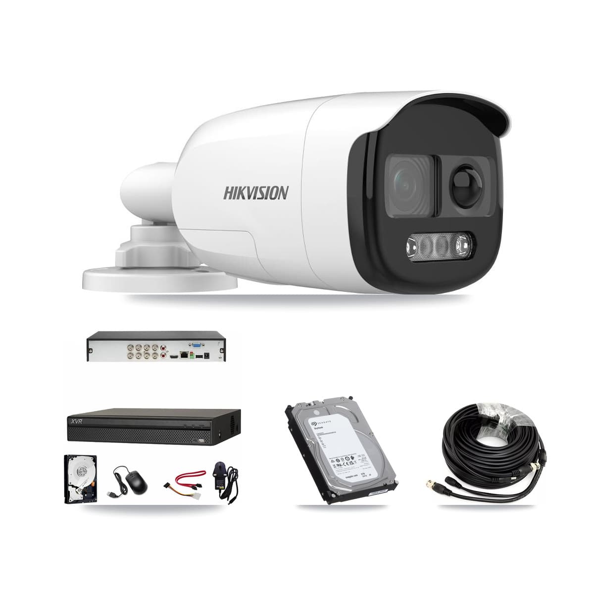 Hikvision & Dahua 8-Channel 5MP CCTV Kit — 8 Bullet Cameras + 6TB Recording (XVR-3108AD Recorder)