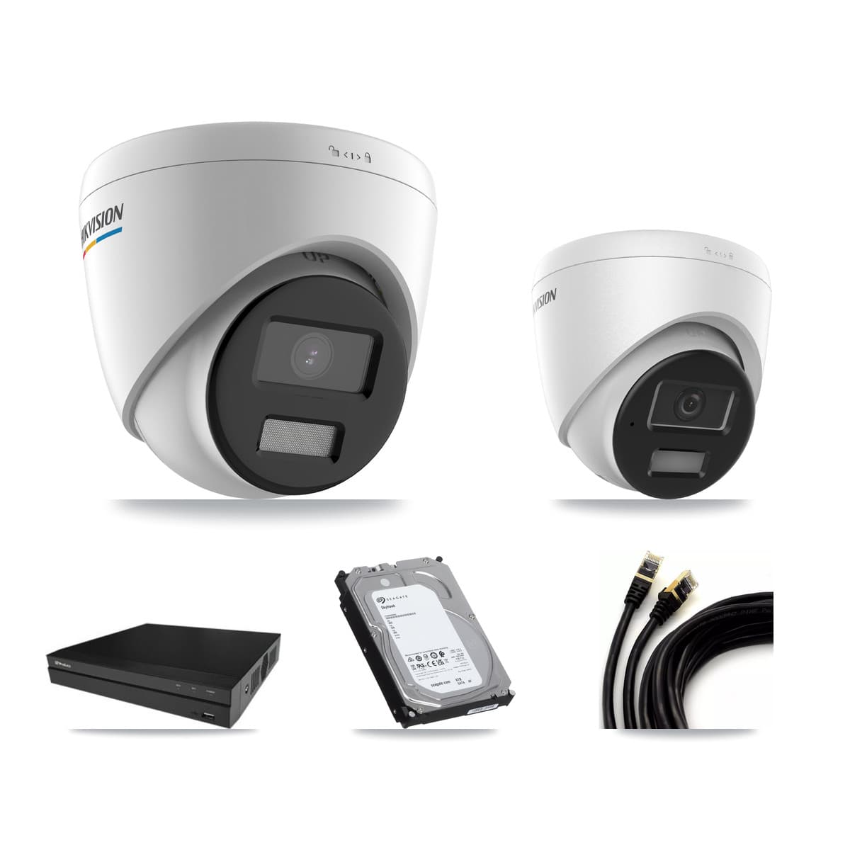 Hikvision & Prolux 16-Channel 2MP – 4MP CCTV Kit — 7 2MP + 1 4MP Turret Cameras + 6TB Recording