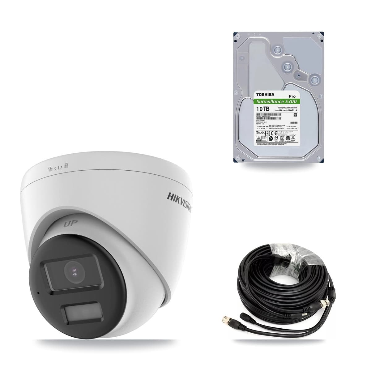 Hikvision 32-Channel 4K CCTV Kit — 8 DS-2CE78U0T Turret Cameras + 2× 10TB Recording
