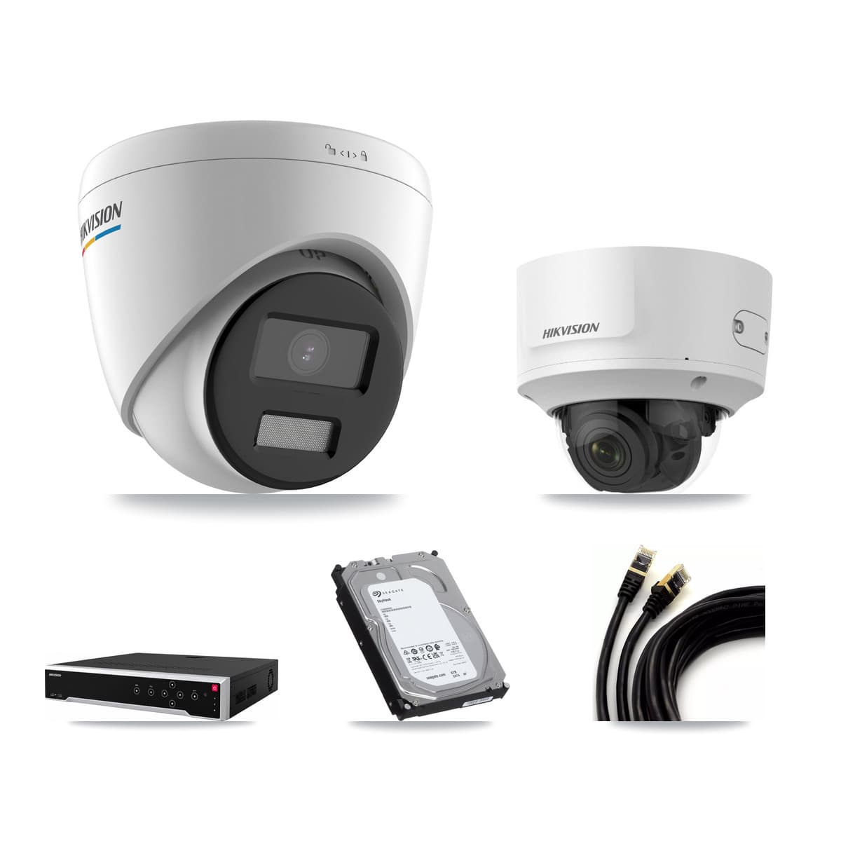 Hikvision 32-Channel 2MP CCTV Kit — 11 Turret + 1 Dome Cameras + 6TB Recording