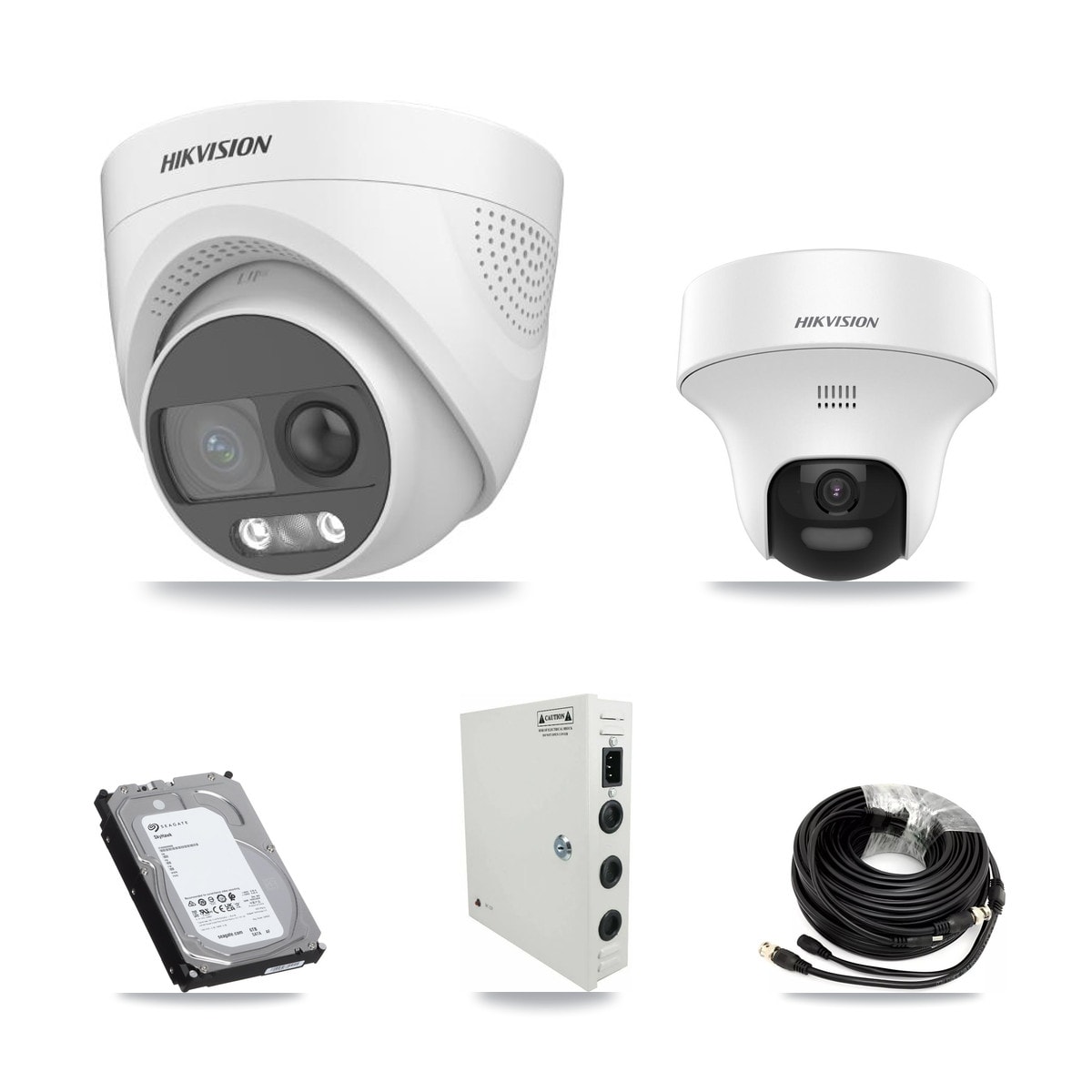 Hikvision 32-Channel 5MP CCTV Kit — 10 DS-2CE70K0T + 22 DS-2CE72KF3T Turret Cameras + 3× 6TB Recording