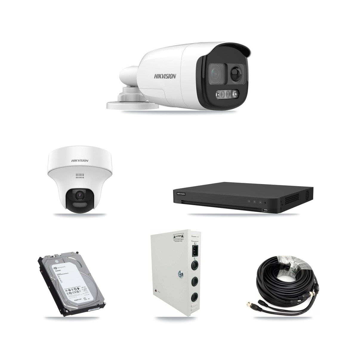 Hikvision 16-Channel 5MP CCTV Kit — 9 Bullet + 4 Turret Cameras + 6TB Recording (IDS-7216HUHI Recorder) - Image 1