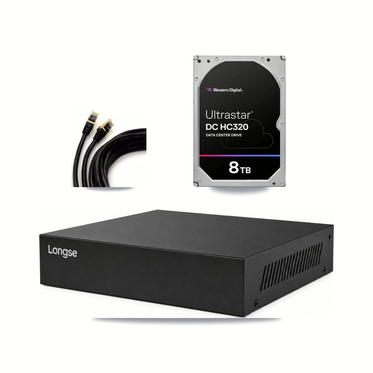 Longse 8-Channel 5MP CCTV Kit — 3 Dome Cameras + 8TB Recording - Image 1