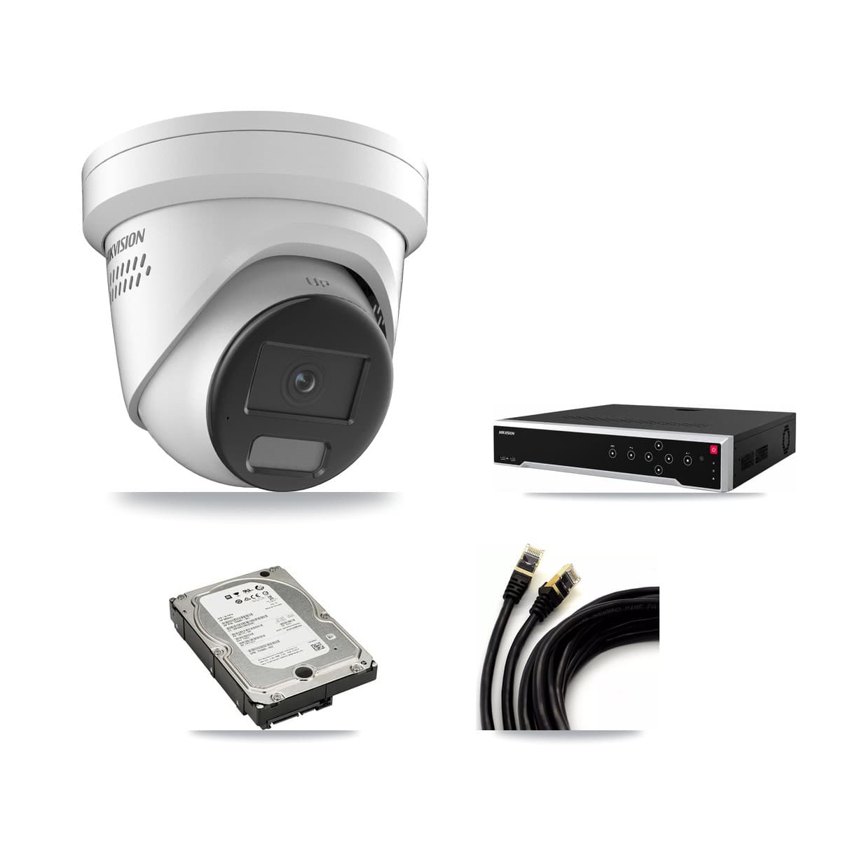 Hikvision 32-Channel 4K CCTV Kit — 2 DS-2CD2387G2H Turret Cameras + 5TB Recording